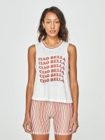 Ciao Bella Crop Tank - Stone - Image 3