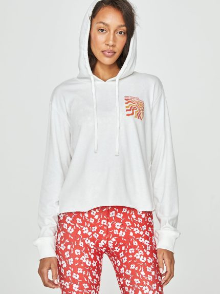 Feel Good Crop Hoodie - Stone