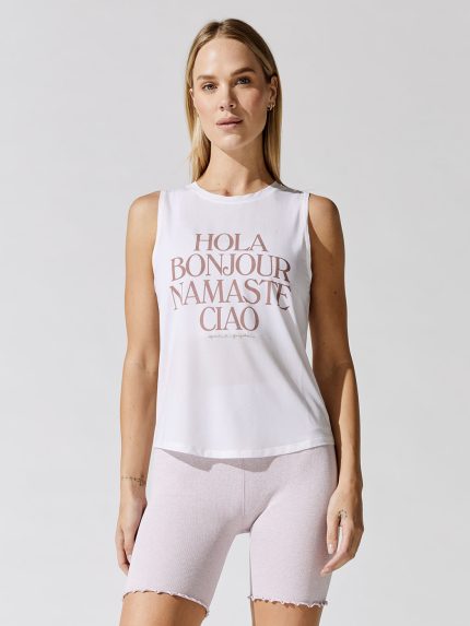 Namaste Active Muscle Tank - White