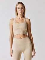 Athena Heather Seamless Longline Top - Heather Biscotti