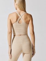 Athena Heather Seamless Longline Top - Heather Biscotti - Image 3