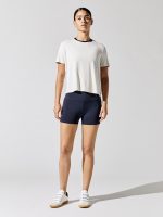 Djuna Jersey Tee - White/Indigo - Image 3