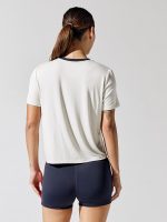 Djuna Jersey Tee - White/Indigo - Image 4