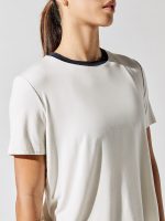 Djuna Jersey Tee - White/Indigo - Image 5