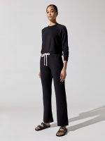 Warm Up Crop Fleece Sweatshirt - Black - Image 3