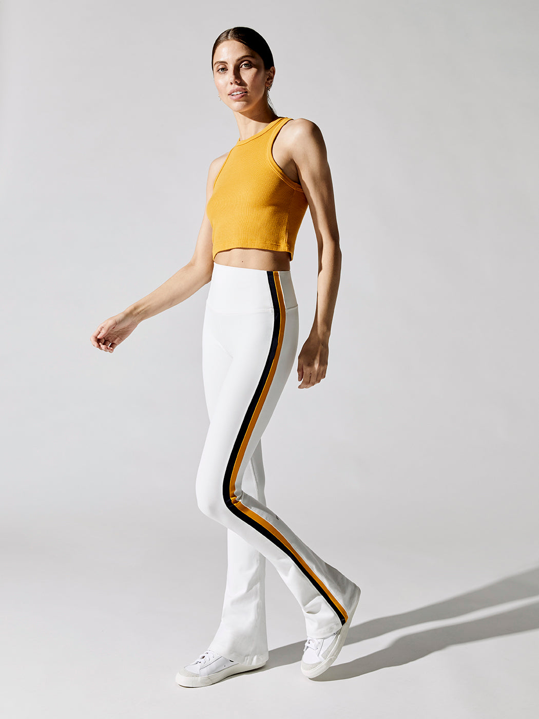 Raquel High Waist Flare - Vintage White Indigo Marigold - Image 3