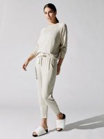 Reena 7/8 Fleece Sweatpant - Heather Oat - Image 3