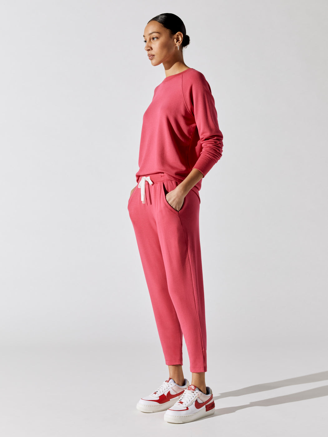Reena 7/8 Fleece Sweatpant - Lychee - Image 6