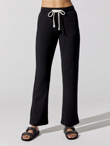 Raven Fleece Full Length Sweatpant - Black