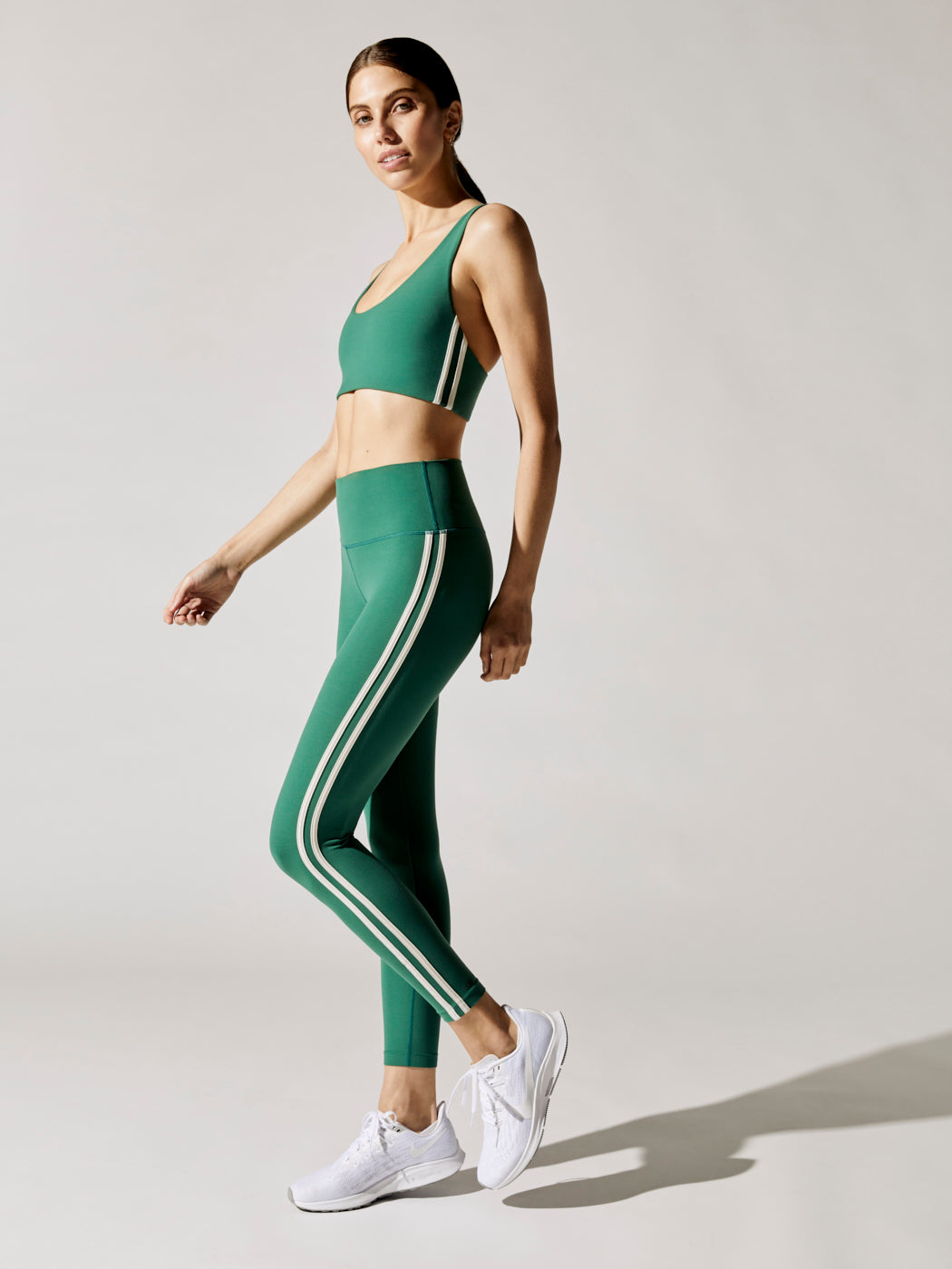 Ella High Waist Airweight 7/8 Legging - Arugula-Vintage White - Image 3