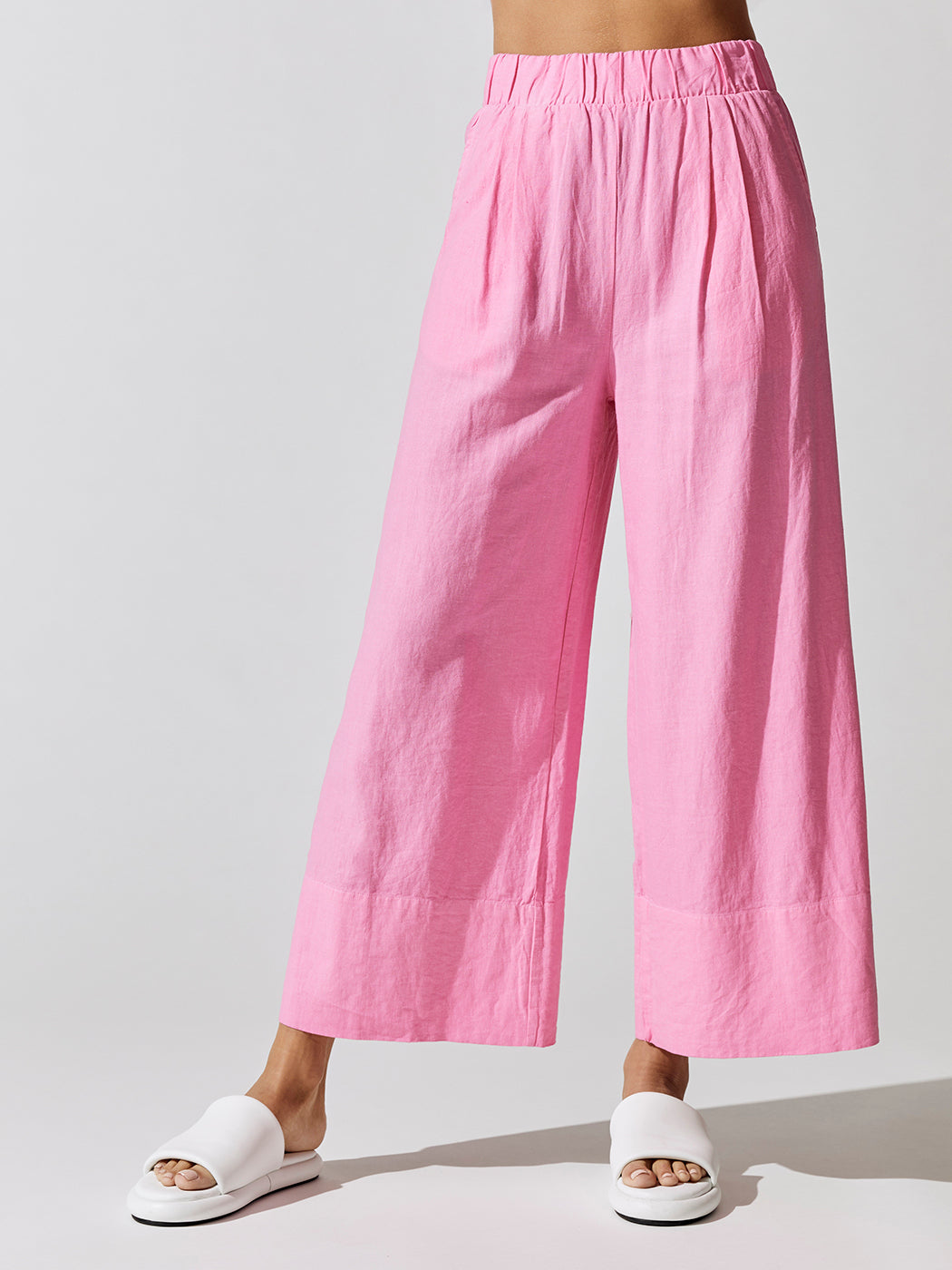 STAT-449-4755-PNK-22SM-Linen-Wide-Leg-Pant-color-COTTON-CANDY-0108_154d252c-85f9-430c-a192-84e598a67520 Wide Leg Pant in Linen - Cotton Candy - Image 1