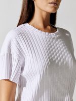 Siro Rib Boxy Tee - White - Image 4