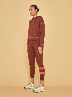 Stripes Yoga Pant - Rust - Image 4