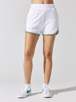 Loop Terry Palm Dolphin Short - White/Spruce