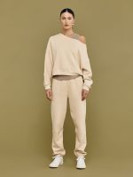 One Shoulder Sweatshirt - Powder - Image 4