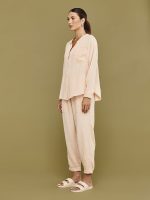 Mandarin Collar Shirt - Blush - Image 4