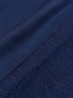 Off Shoulder Sweatshirt in French Terry - Navy Blazer - Image 7