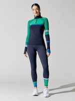 Athlete 7/8 Seamless Workout Leggings - Navy Blue - Image 3