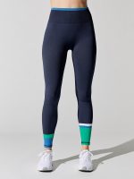 Athlete 7/8 Seamless Workout Leggings - Navy Blue - Image 4