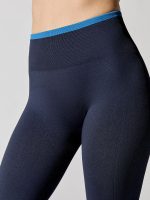 Athlete 7/8 Seamless Workout Leggings - Navy Blue - Image 6