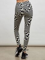 Black and White Wave Duoknit Tall Band Legging - Black And White Wave - Image 6