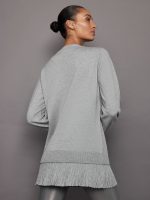 Pallas Pleated Sweatshirt Dress - Grey - Image 3