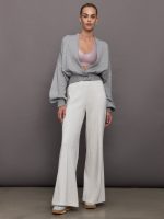 Nomia Cropped Cardigan - Heather Grey - Image 3