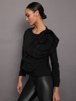 Nomia Rosette Top - Black - Image 5