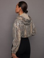 Leto Foil Print Snakeskin Hoodie Jacket - Snakeprint - Image 7