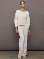 Nomai Embellished Oversized Pullover - Ivory - Image 7