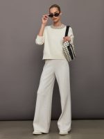 Nomai Embellished Oversized Pullover - Ivory - Image 3