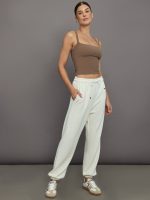 Cleo Cupro Track Pant - Ivory - Image 4