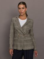 Eudora Split Sleeve Sequined POW Jacket - Koffee Bean