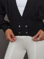 Nomia Ribbed Waist Cardigan - Black - Image 6