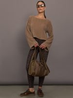 Carme Plush Lace Bell Sleeve Top - Cappuccino - Image 4