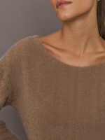 Carme Plush Lace Bell Sleeve Top - Cappuccino - Image 6