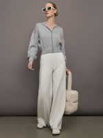 Nomia Ruched Zip Hoodie - Heather Grey - Image 3