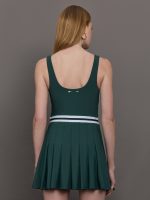 Peached Lucette Pleated Dress - Green - Image 5