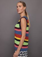 Wabi Sabi Nikko Knit Vest - Stripe - Image 4
