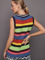 Wabi Sabi Nikko Knit Vest - Stripe - Image 5