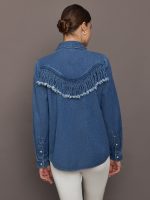 Wildwest Sylve Fringe Shirt - Blue - Image 5