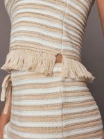 Canyon Freida Knit Fringe Top - Natural - Image 6