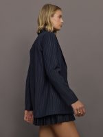 Wool Boyfriend Blazer - Stripe - Image 4
