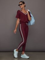 Sienna V Neck Tee - Red - Image 3