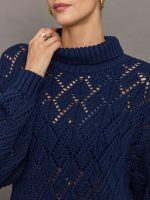 Clementine Knit Crew - Navy - Image 4