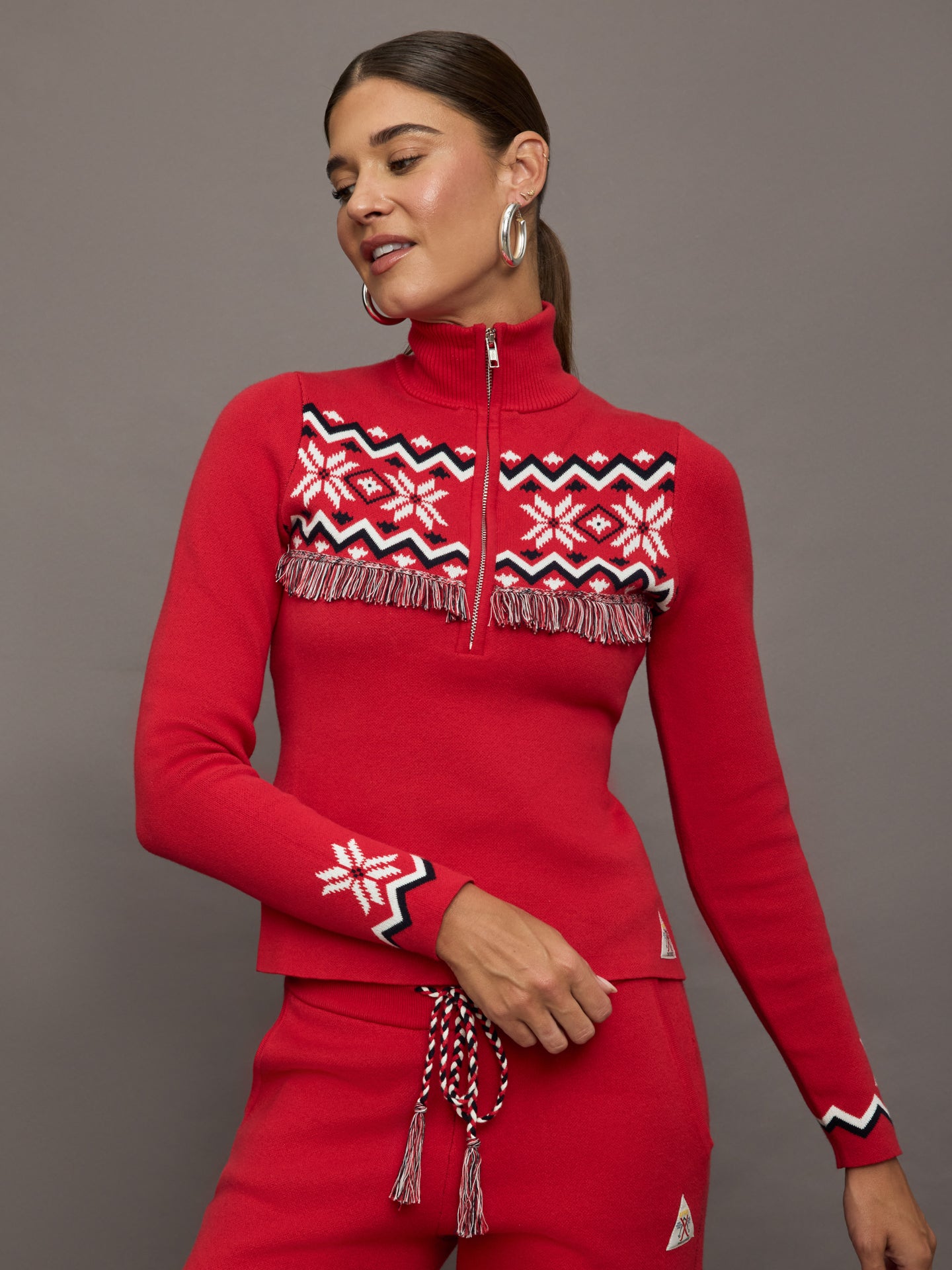 THEU-USW424139-REDREDDRK-Keystone-Blanche-Half-Zip-color-Red_0830-Edit Keystone Blanche Half Zip - Red - Image 1