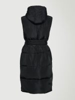 Lara Longline Puffer Vest - Black - Image 3