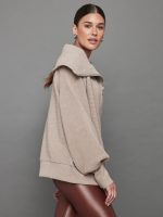 VINE HALF ZIP - TAUPE MARL - Image 3
