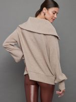VINE HALF ZIP - TAUPE MARL - Image 4