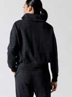 Miller Half Zip Sweatshirt - Black Marl - Image 2